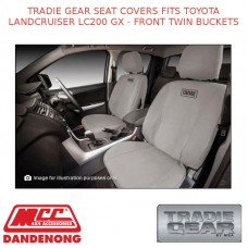 TRADIE GEAR SEAT COVERS FITS TOYOTA LANDCRUISER LC200 GX - FRONT TWIN BUCKETS